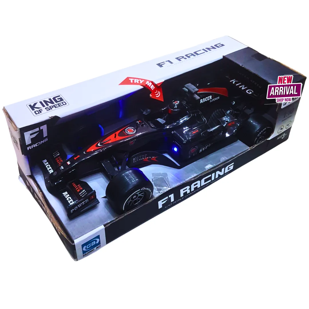 🏎️ F1 Racing Car Toy with Lights &amp; Music – 1:10 Scale Championship Model