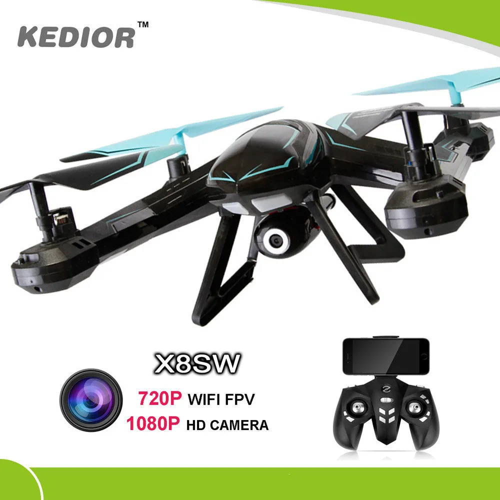 2017 New X8SW Wifi Drone RC quadcopter with 720p Wifi FPV HD camera Or 1080P HD Camera Headless Quad copter helicopter