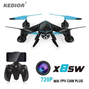2017 New X8SW Wifi Drone RC quadcopter with 720p Wifi FPV HD camera Or 1080P HD Camera Headless Quad copter helicopter