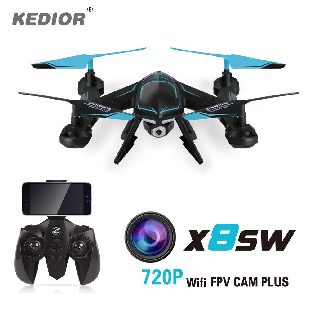 2017 New X8SW Wifi Drone RC quadcopter with 720p Wifi FPV HD camera Or 1080P HD Camera Headless Quad copter helicopter
