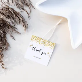 2021 New Years Eve Favors Tag Template, Printable Thank You Tags, Round Square or Rectangle, Editable INSTANT DOWNLOAD - NY100