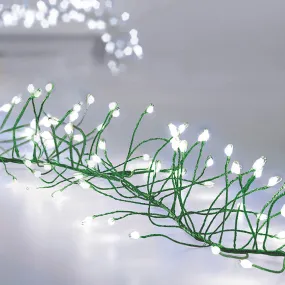 430L LED UltraBright Cluster Garland Green Wire- White