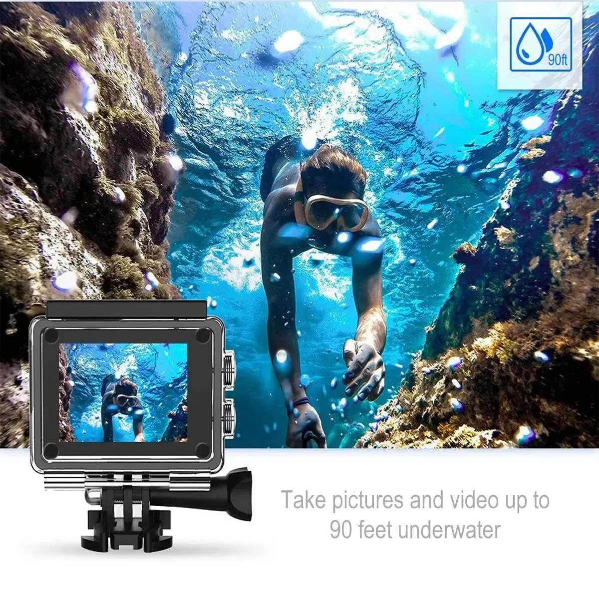 4K Action Pro Waterproof UHD Wi-Fi Camera with RF Remote and Accessories