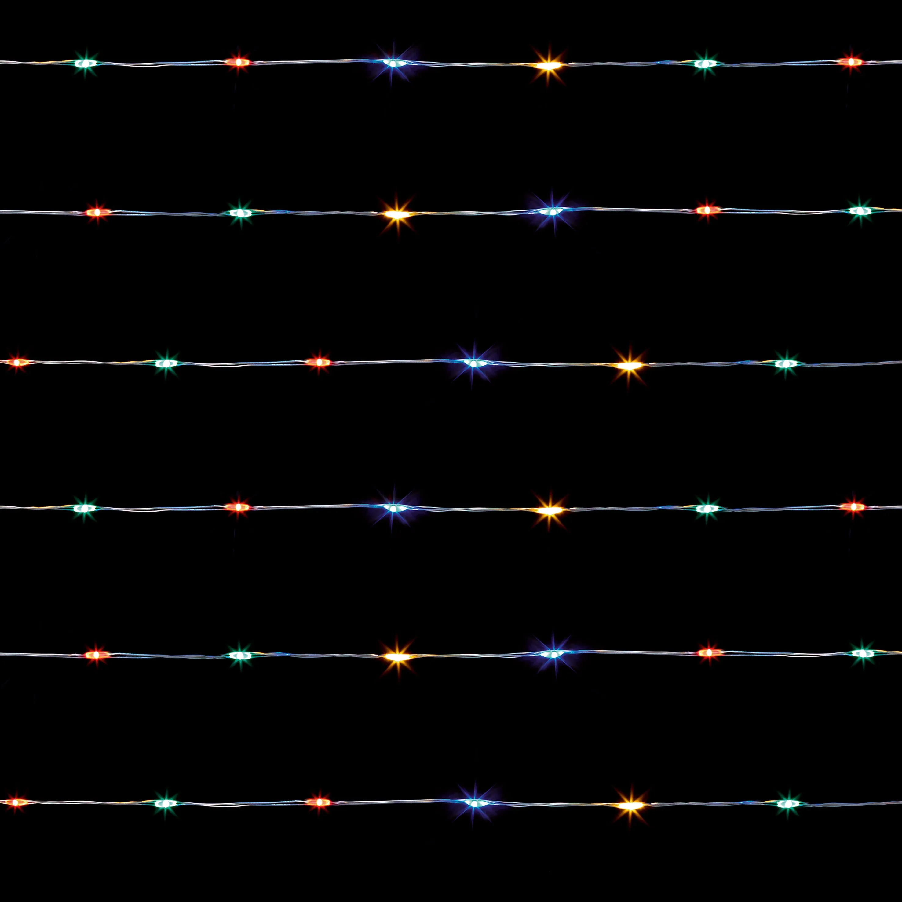 50 Battery Operated Multi Action MicroBright with Timer- Multi Coloured