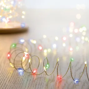 50 Battery Operated Multi Action MicroBright with Timer- Multi Coloured