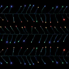 720 Multi Action LED Cluster Christmas Lights with Timer - Multi-Coloured