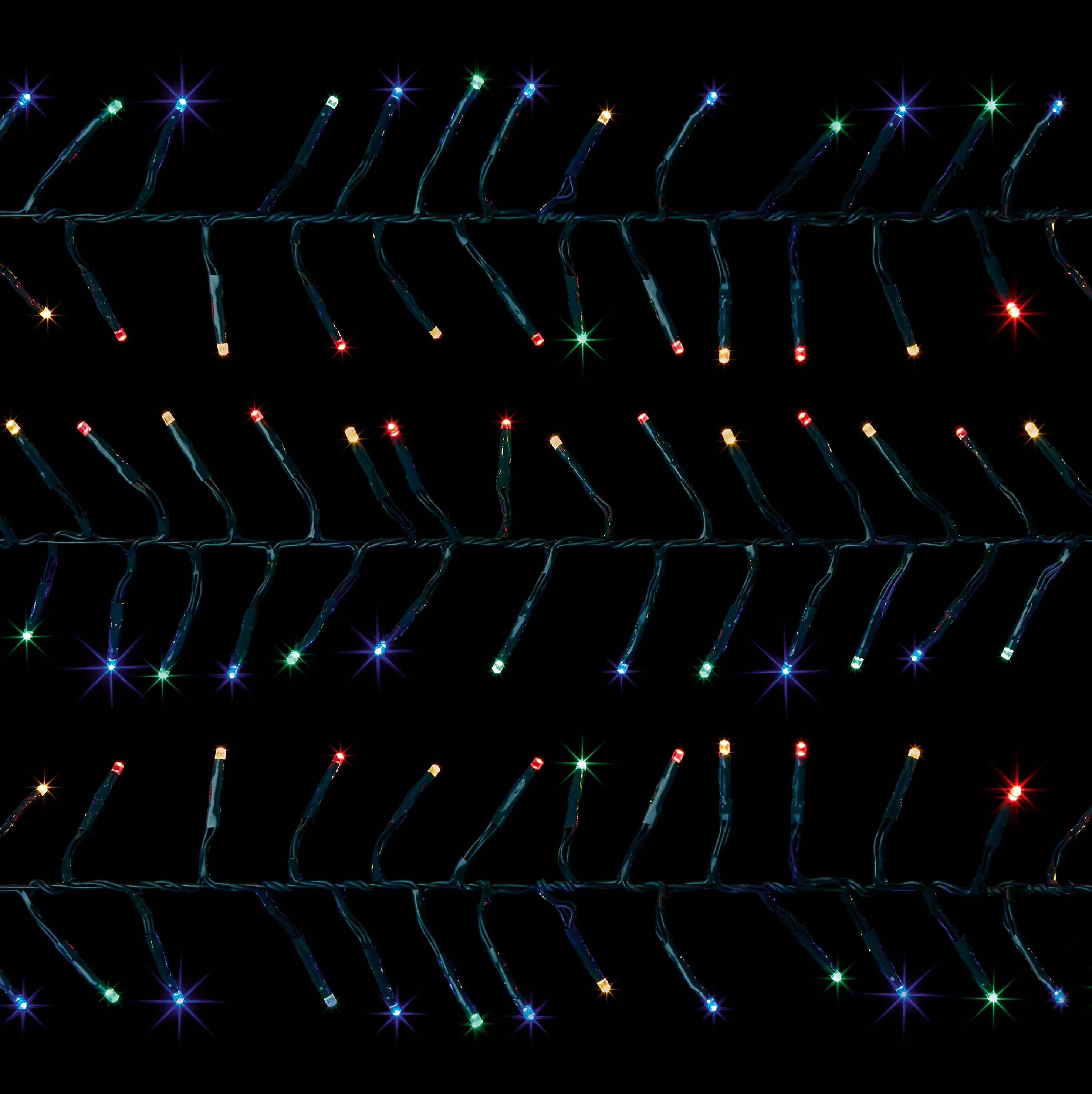 720 Multi Action LED Cluster Christmas Lights with Timer - Multi-Coloured