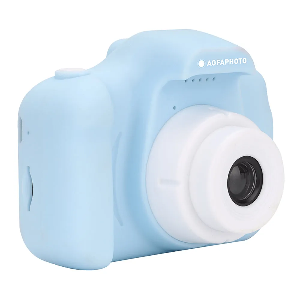 AGFAPHOTO Realikids Cam Mini (ARKCM) 12MP Digital Camera with CMOS Front / Rear Sensor, HD 720p Video Capture, 2" LCD Screen Display and Max 32GB Memory Storage Support for Point and Shoot Photo Video | Blue, Pink