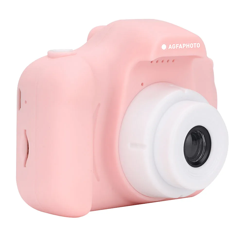 AGFAPHOTO Realikids Cam Mini (ARKCM) 12MP Digital Camera with CMOS Front / Rear Sensor, HD 720p Video Capture, 2" LCD Screen Display and Max 32GB Memory Storage Support for Point and Shoot Photo Video | Blue, Pink
