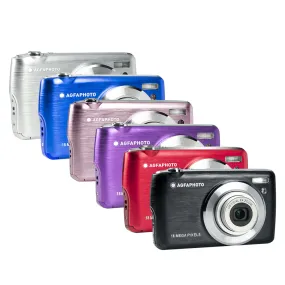 AGFAPHOTO Realishot (DC8200) 18MP Digital Camera with CMOS Sensor, FHD 1080p Video Capture, 8x Optical Zoom, 2.7" TFT Screen Display, Max 32GB Memory Storage Support for Photography Videography | Black, Blue, Pink, Purple, Red, Gray/Silver