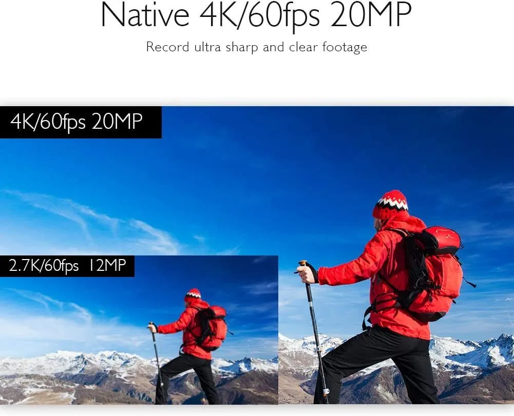 AKASO V50 Elite 4K60Fps Touch Screen Wifi Action Camera Voice Control EIS Web Camera 131 Feet Waterproof Camera Adjustable View Angle 8X Zoom Remote Control Sports Camera with Helmet Accessories Kit