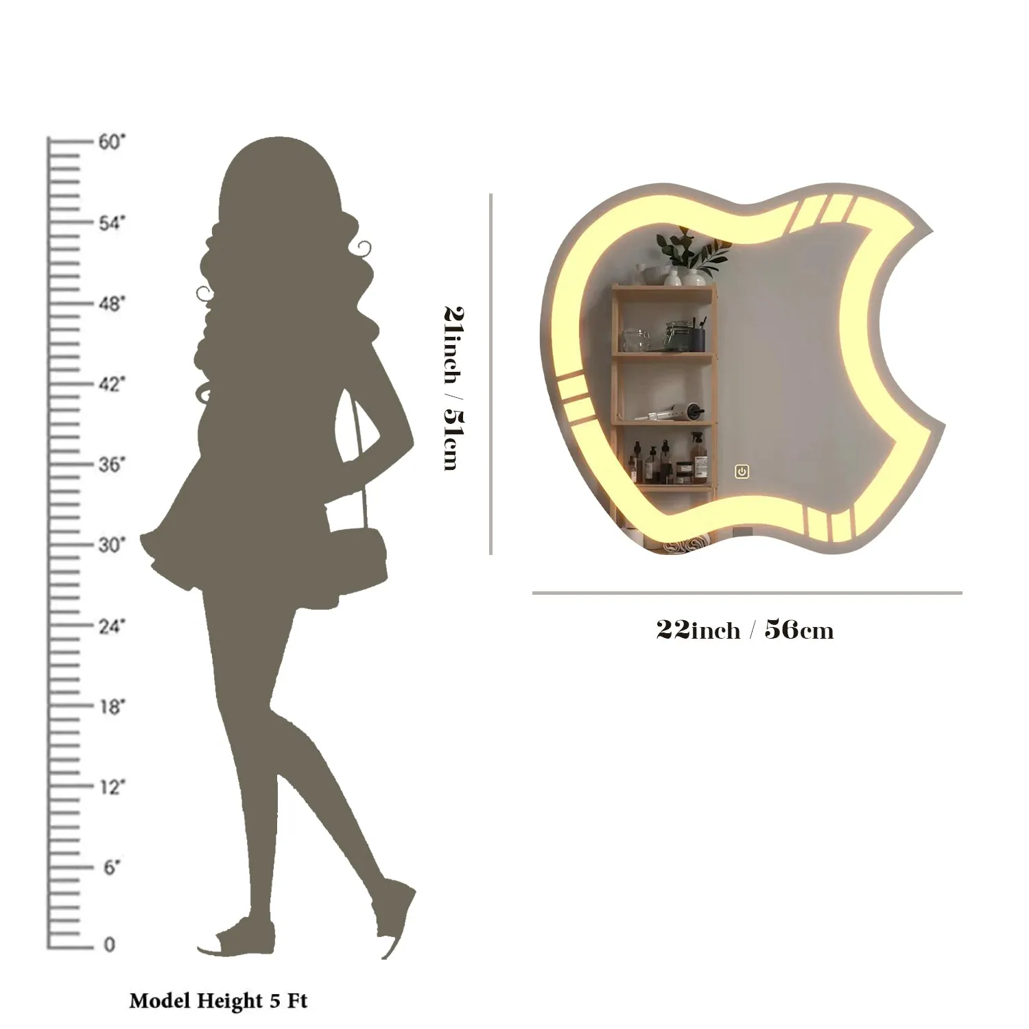 Apple Design LED Bathroom Mirror