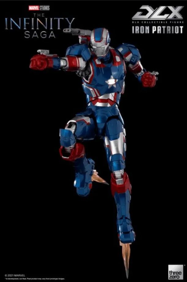 Avengers: Infinity Saga Iron Patriot DLX 1:12 Scale Action Figure by Threezero