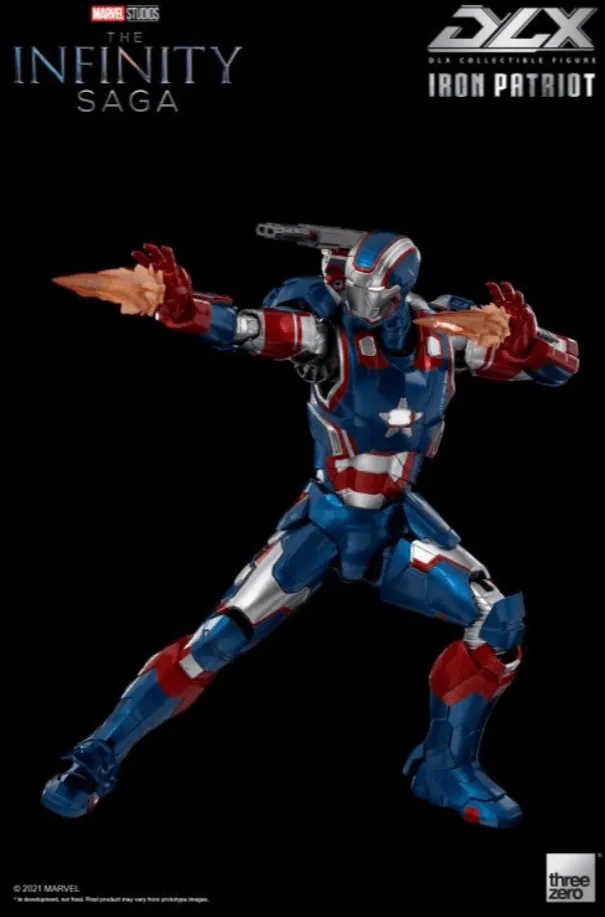 Avengers: Infinity Saga Iron Patriot DLX 1:12 Scale Action Figure by Threezero
