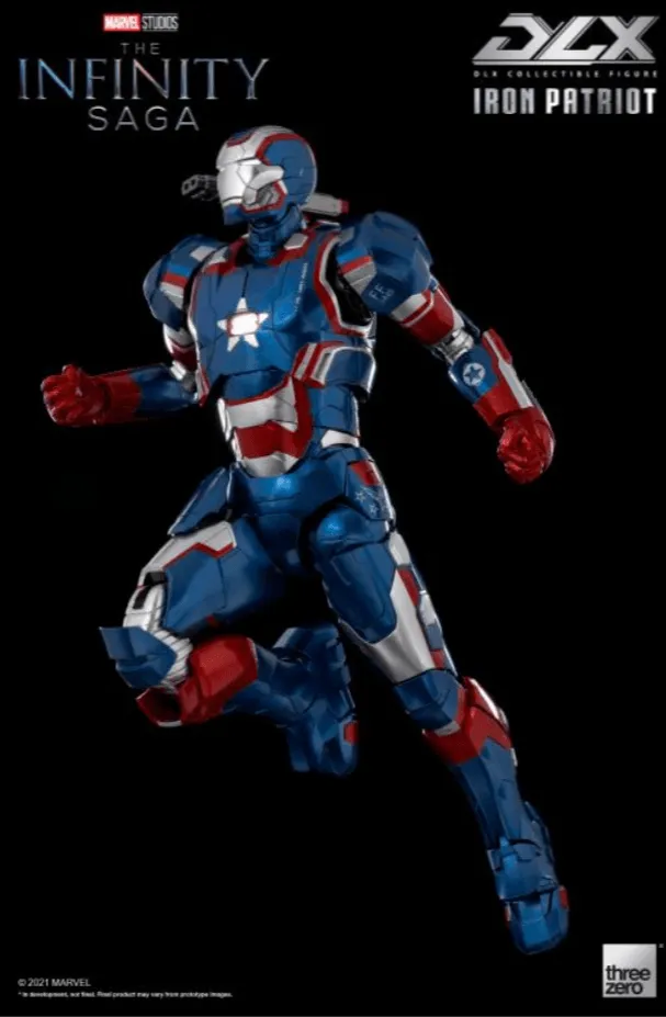 Avengers: Infinity Saga Iron Patriot DLX 1:12 Scale Action Figure by Threezero