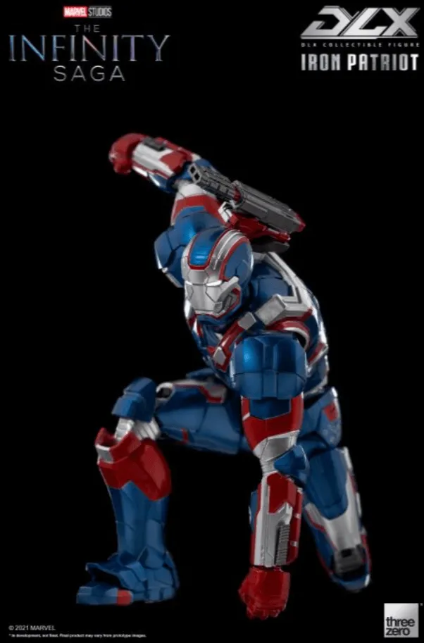 Avengers: Infinity Saga Iron Patriot DLX 1:12 Scale Action Figure by Threezero