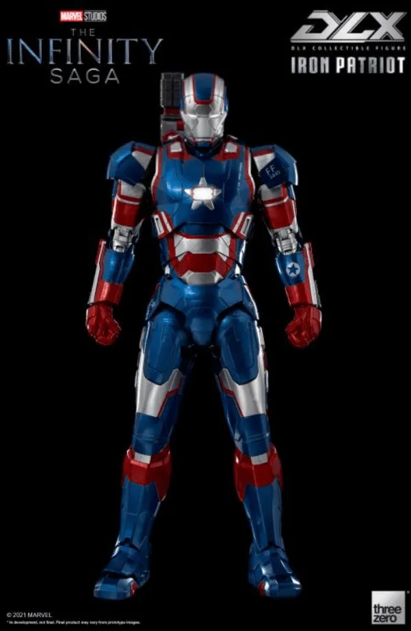 Avengers: Infinity Saga Iron Patriot DLX 1:12 Scale Action Figure by Threezero