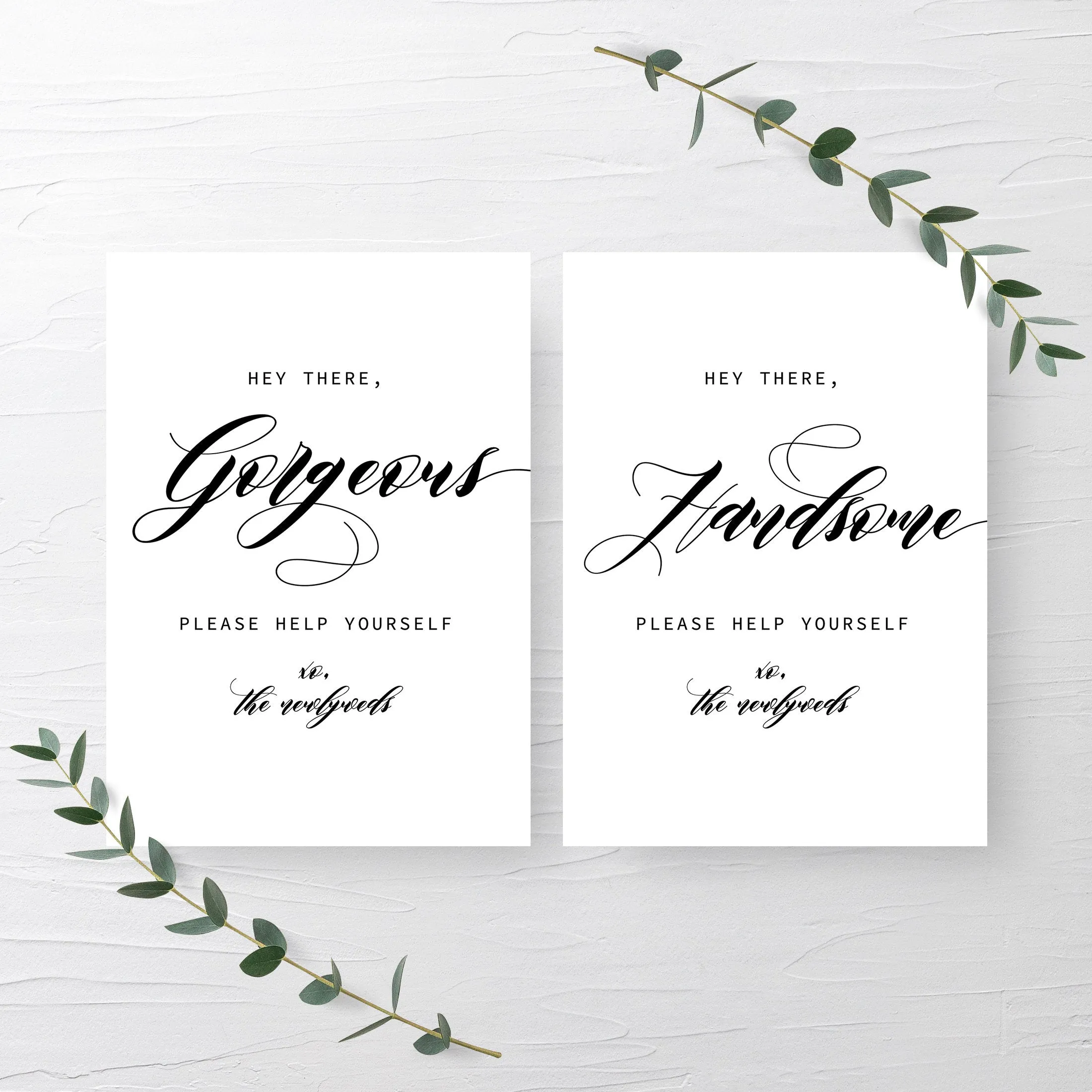 Black Script Wedding Bathroom Sign Template, Printable Minimalist Bathroom Basket Sign, Editable INSTANT DOWNLOAD - SFB100