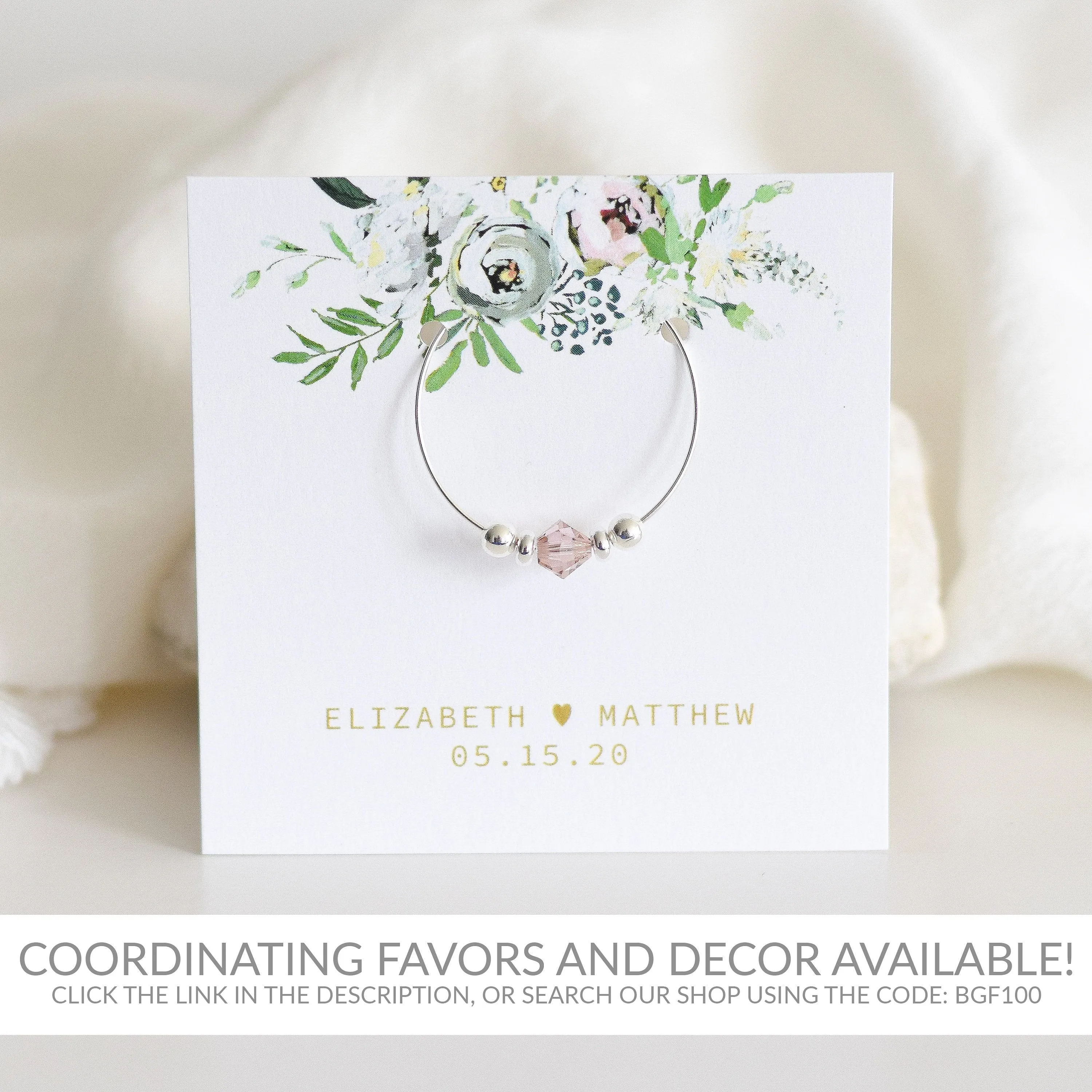 Blush Floral Greenery Wedding Place Card Template, Printable Wedding Name Cards, Editable INSTANT DOWNLOAD - BGF100