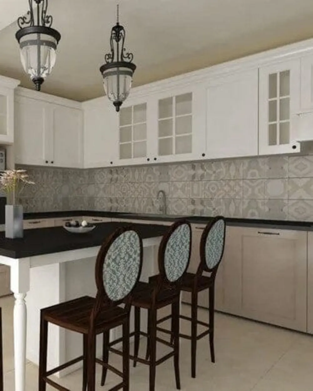 Boca Thermofoil Shaker Mullion Custom Cabinet Doors - 6 lite
