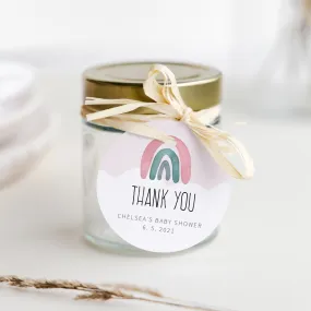 Boho Rainbow Baby Shower Favor Tags Template, Printable Watercolor Rainbow Favor Thank You Tags, Editable INSTANT DOWNLOAD - R100
