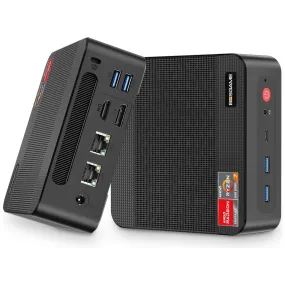 BOSGAME Ryzen 7 Mini PC 5700U (8C/16T, up to 4.3GHz) 32GB DDR4, 1TB NVMe SSD - 4K Support