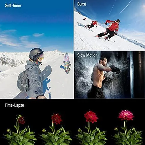 Campark Action Camera 4K 20MP Dual Screen EIS WiFi 40M Waterproof Underwater Vlogging Camera Men Gifts with Accessories Kit Compatible with Gopro Hero Camera