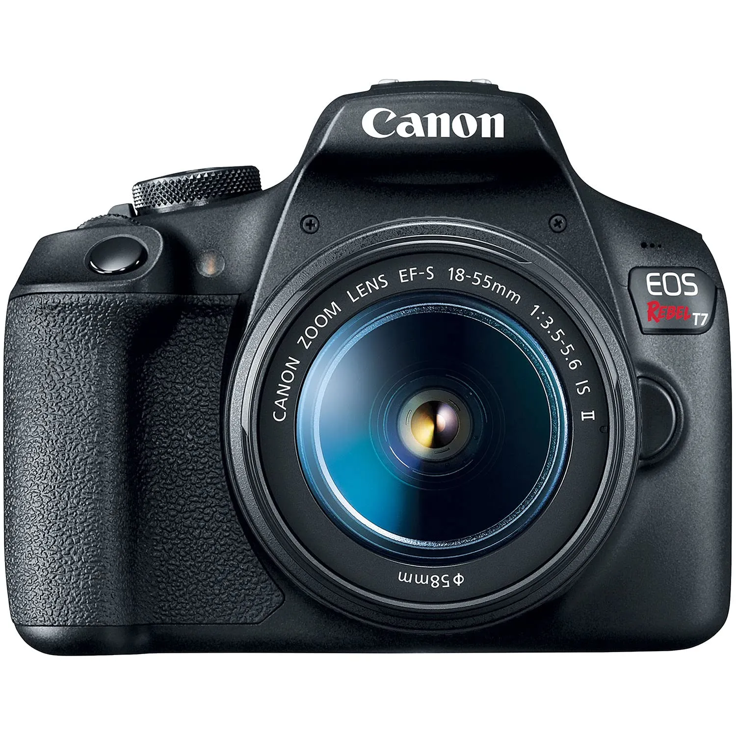 Canon EOS Rebel T7 DSLR Camera Bundle w/ Canon EF-S 18-55mm f/3.5-5.6 is II Lens   2pc SanDisk 64GB Memory Cards, Wide Angle Lens, Telephoto Lens, 3pc Filter Kit   Accessory Kit