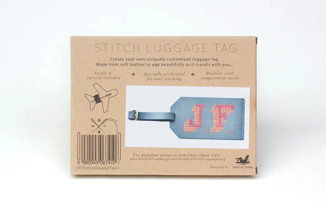 CHASING THREADS • Stitch Your Own Luggage Kit • Grey • NEW