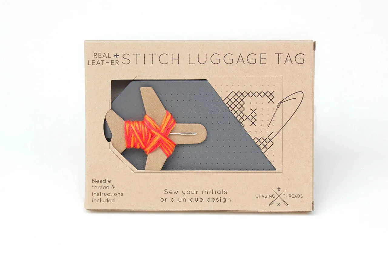 CHASING THREADS • Stitch Your Own Luggage Kit • Grey • NEW