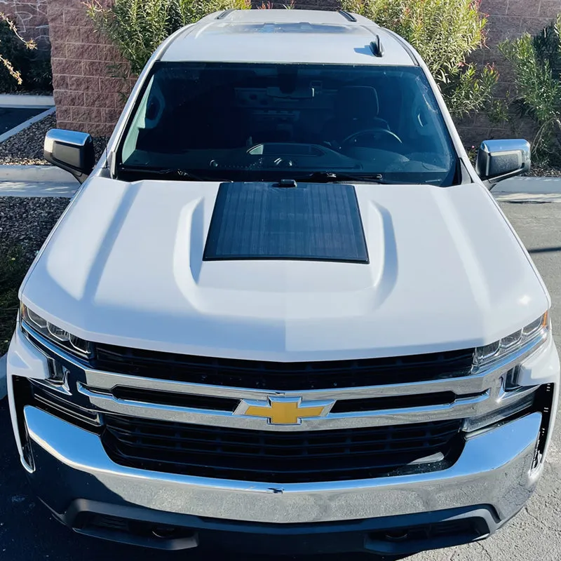 Chevrolet Silverado 1500 4th Gen(2019-Present) Lensun 60W Hood Flexible Solar Panel