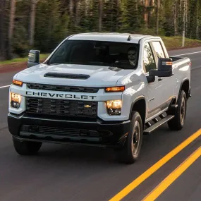 Chevrolet Silverado 2500 3500 with Scoop (2016-Present) Lensun 60W Hood Flexible Solar Panel