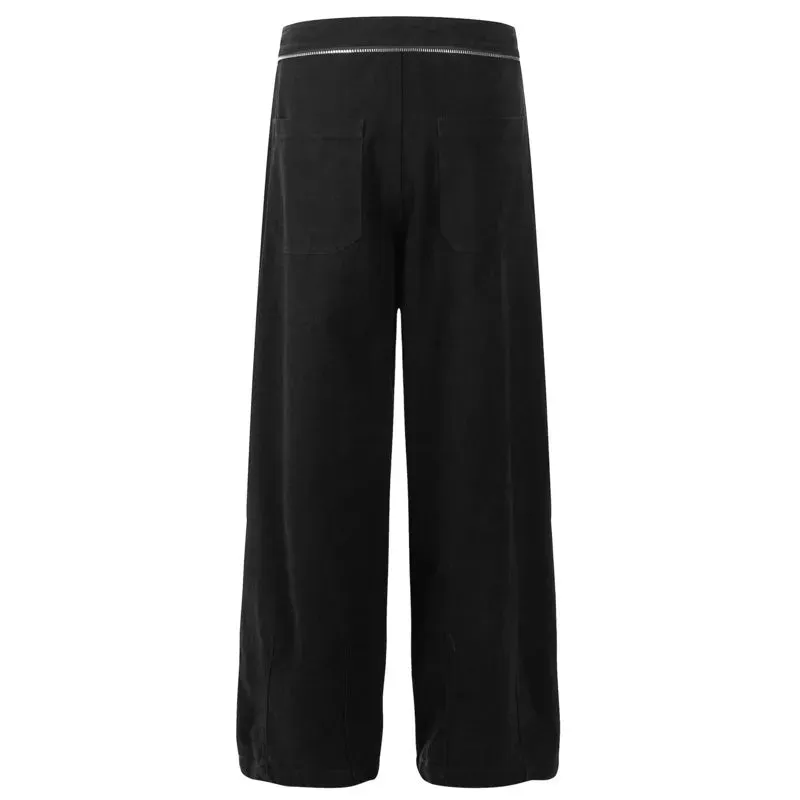 Detachable Plaid Spliced Thickened Straight Jeans