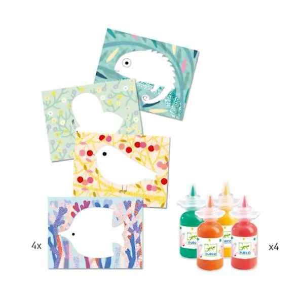Djeco Squirt & Spread Painting Kit - Animals