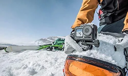 DJI Osmo Action - 4K Action Cam 12MP Digital Camera with 2 Displays 36ft Underwater Waterproof WiFi HDR Video 145° Angle, Black