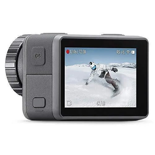 DJI Osmo Action - 4K Action Cam 12MP Digital Camera with 2 Displays 36ft Underwater Waterproof WiFi HDR Video 145° Angle, Black