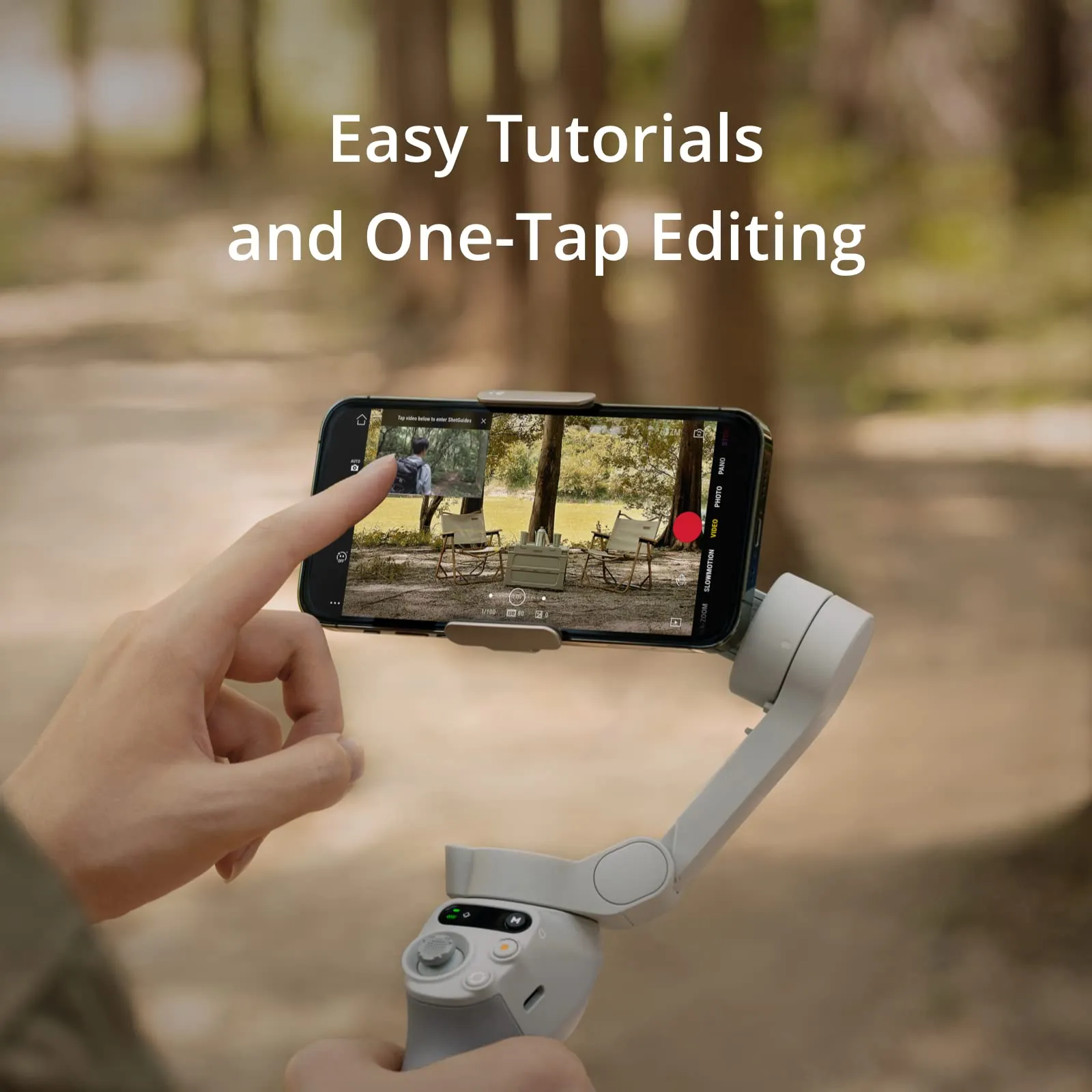 DJI OSMO Mobile SE Intelligent Gimbal, 3-Axis Phone Gimbal, Android and iPhone Gimbal, Vlogging Stabilizer YouTube and TikTok Videos, UAE Version with Official Warranty Support