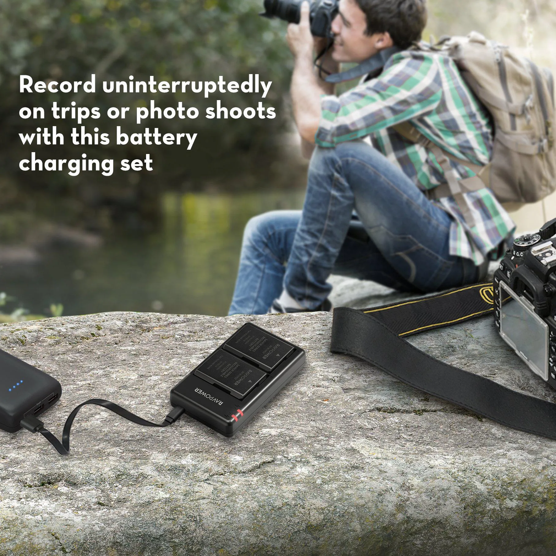 EN-EL14 Battery Charger & 2-Pack Rechargeable Li-ion Batteries