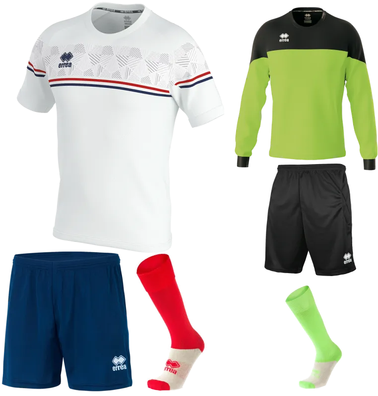ERREA DIAMANTIS SS KIT BUNDLE WHITE RED NAVY