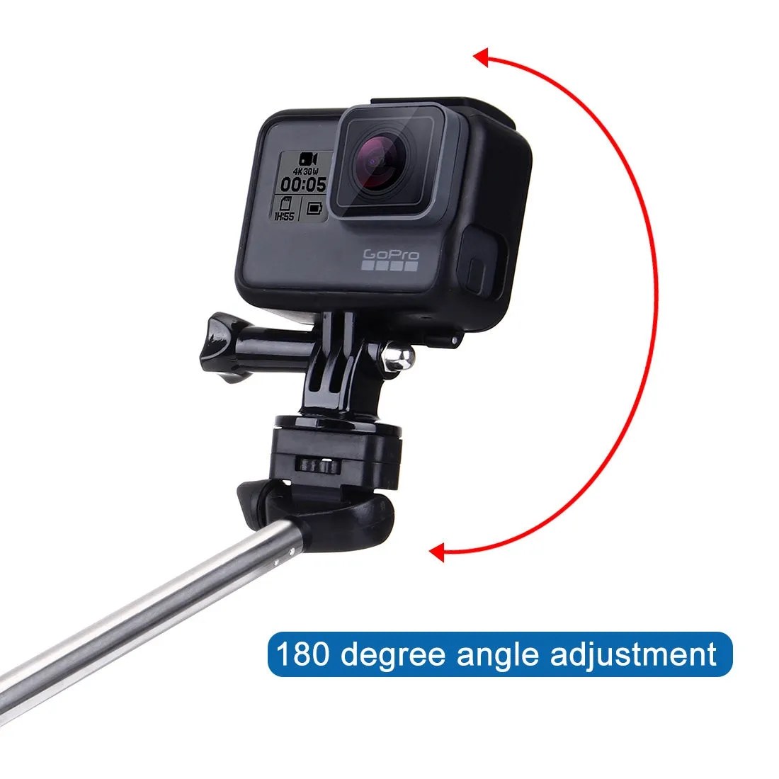 Extendable Handheld Selfie Monopod for GoProNEW HERO /HERO7 /6 /5 /5 Session /4 Session /4 /3  /3 /2 /1, DJI Osmo Action, Xiaoyi and Other Action Camera