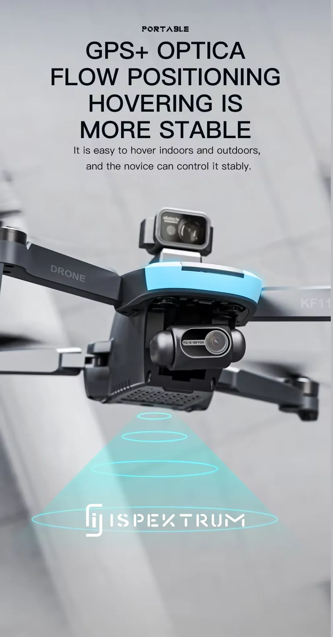 FlyBot ISKF110 4K Drone | 2-Axis Gimbal