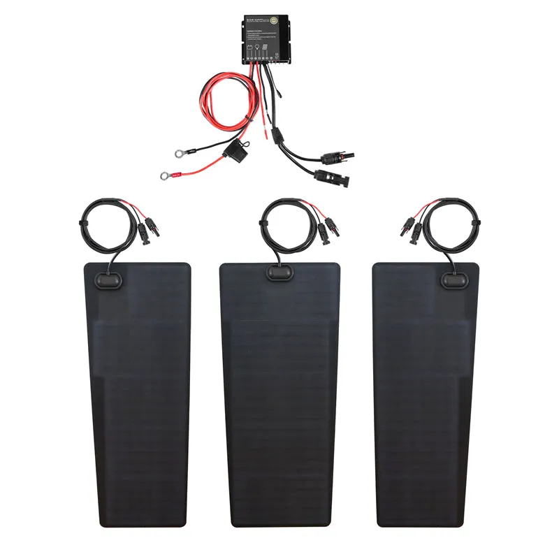 GMC Sierra 1500 (2014–2019) Lensun 115W 12V Hood Flexible Solar Panel