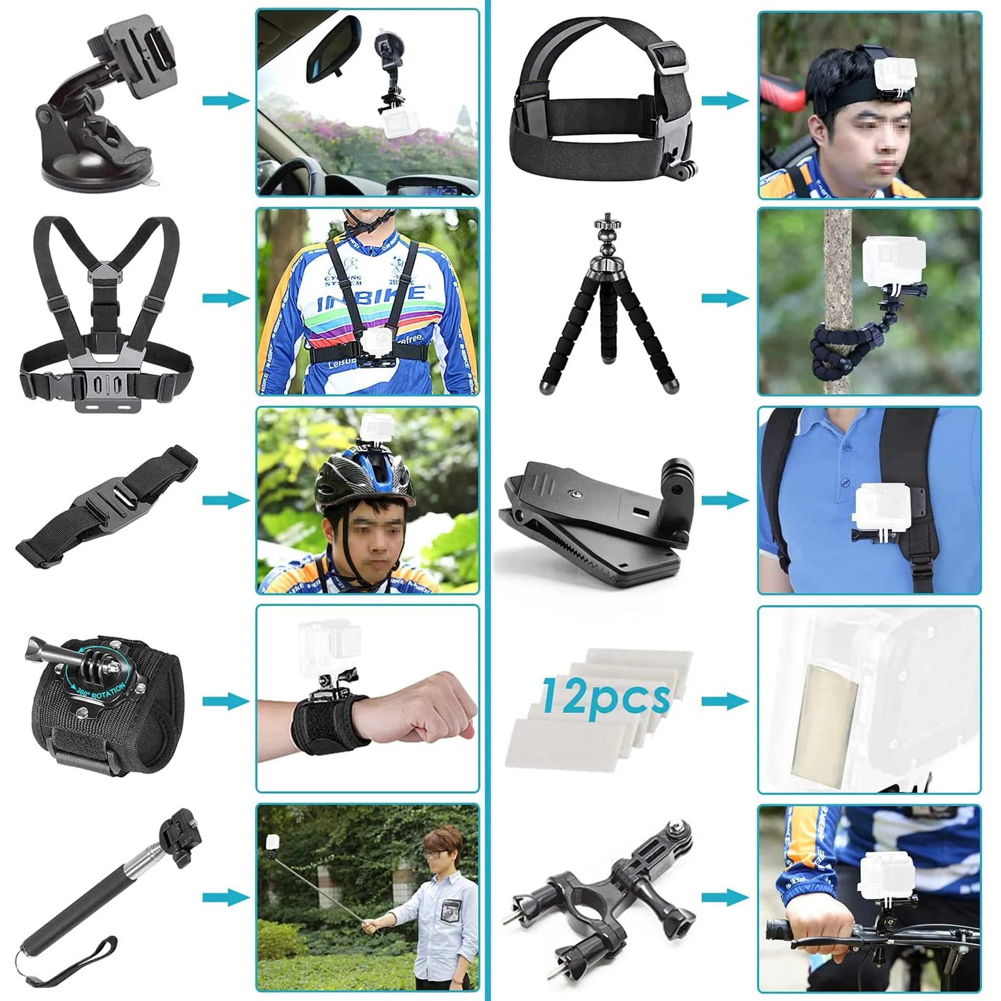GoPro HERO10 - Waterproof Action Camera   64GB Card and 50 Piece Accessory Bundle