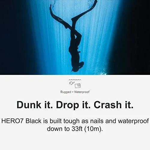 GoPro HERO7 Black   Extra Battery   Super Suit Dive Housing Case - E-Commerce Packaging - Waterproof Digital Action Camera with Touch Screen 4K HD Video 12MP Photos Live Streaming Stabilization
