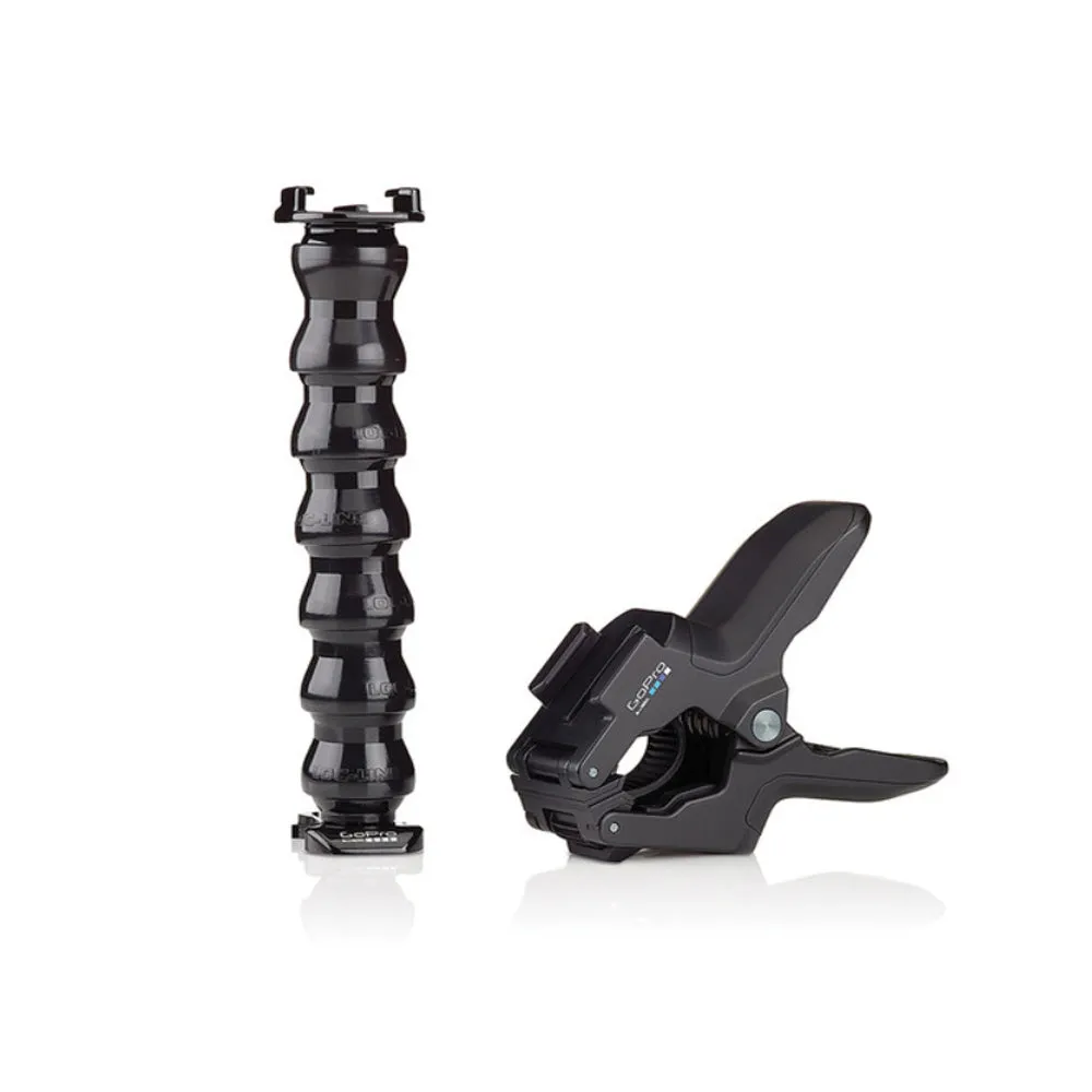 GoPro Jaws QR Quick Release Adjustable Neck and Clamp Mount with 0.25" to 2" in Diameter for HERO 12 / 11 / 11 Mini / 10 / 9 / 8 Black Action Cameras | ACMPM-001
