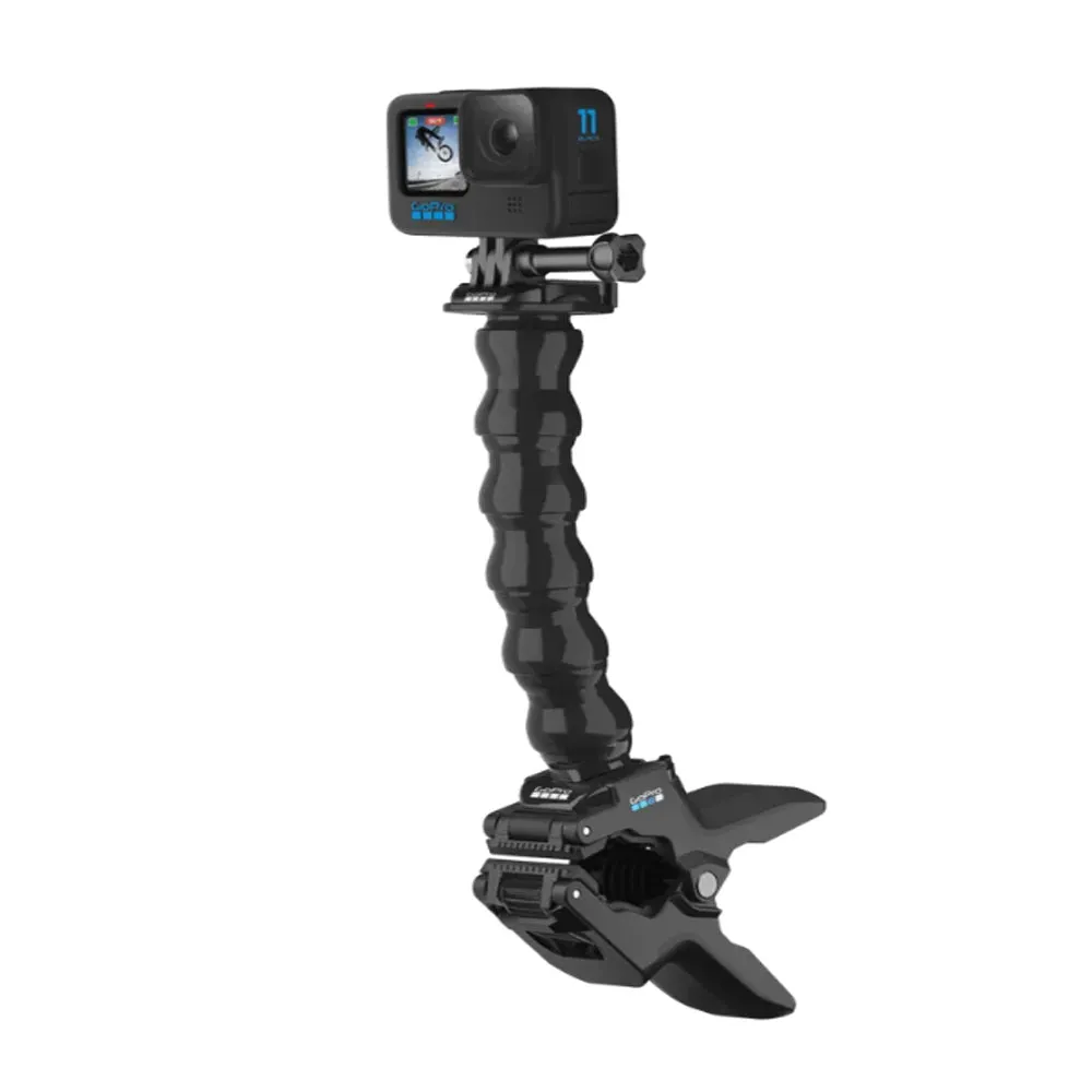 GoPro Jaws QR Quick Release Adjustable Neck and Clamp Mount with 0.25" to 2" in Diameter for HERO 12 / 11 / 11 Mini / 10 / 9 / 8 Black Action Cameras | ACMPM-001