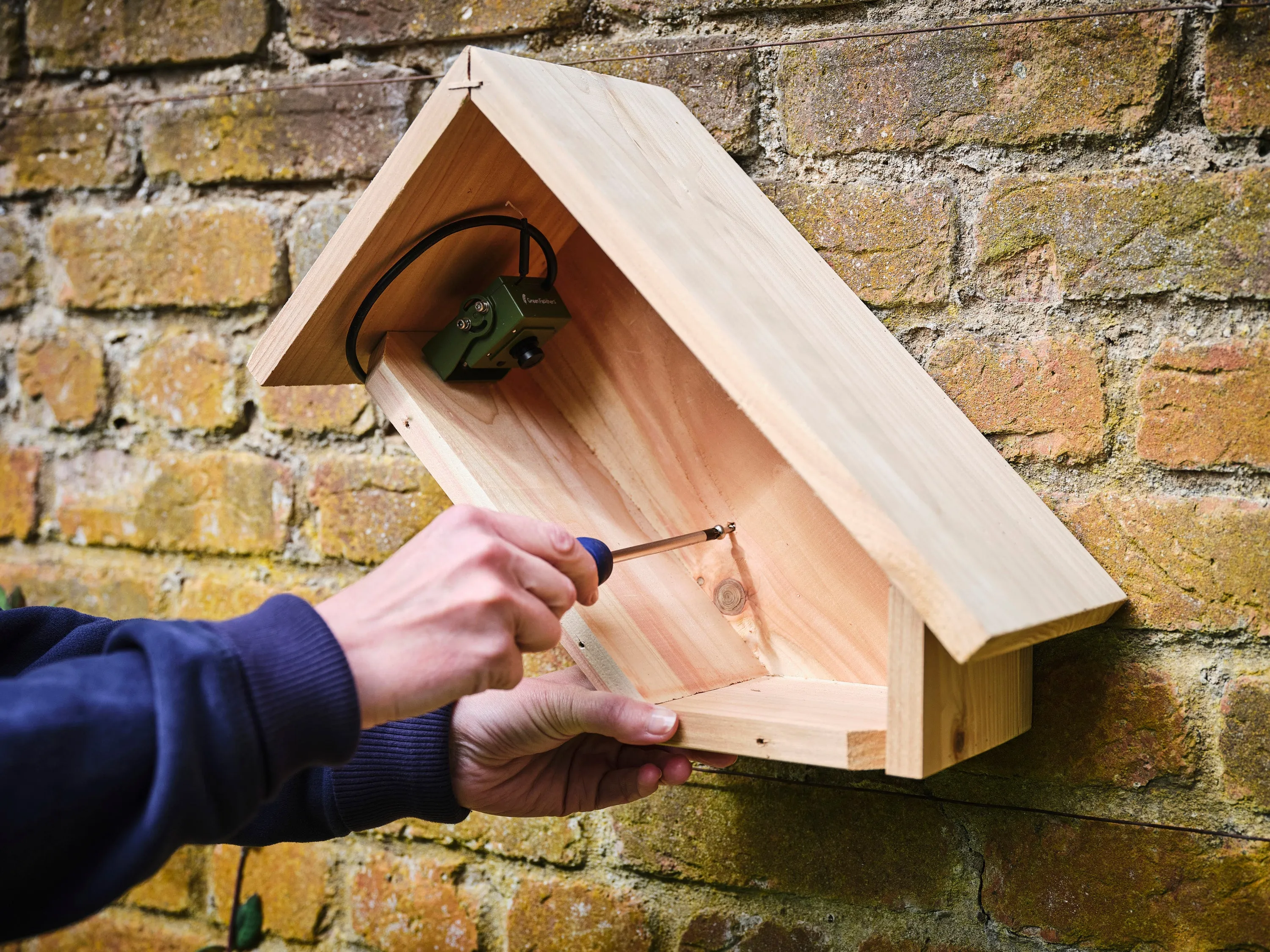 Handmade Wooden Side View Bird Box