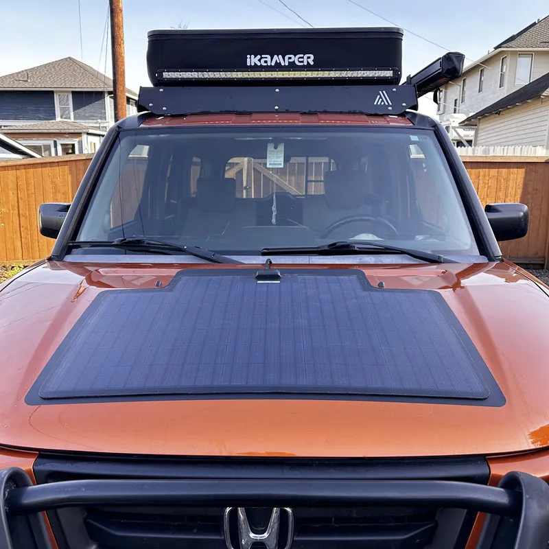 Honda Element Lensun 75W 12V Hood/Bonnet Flexible Solar Panel