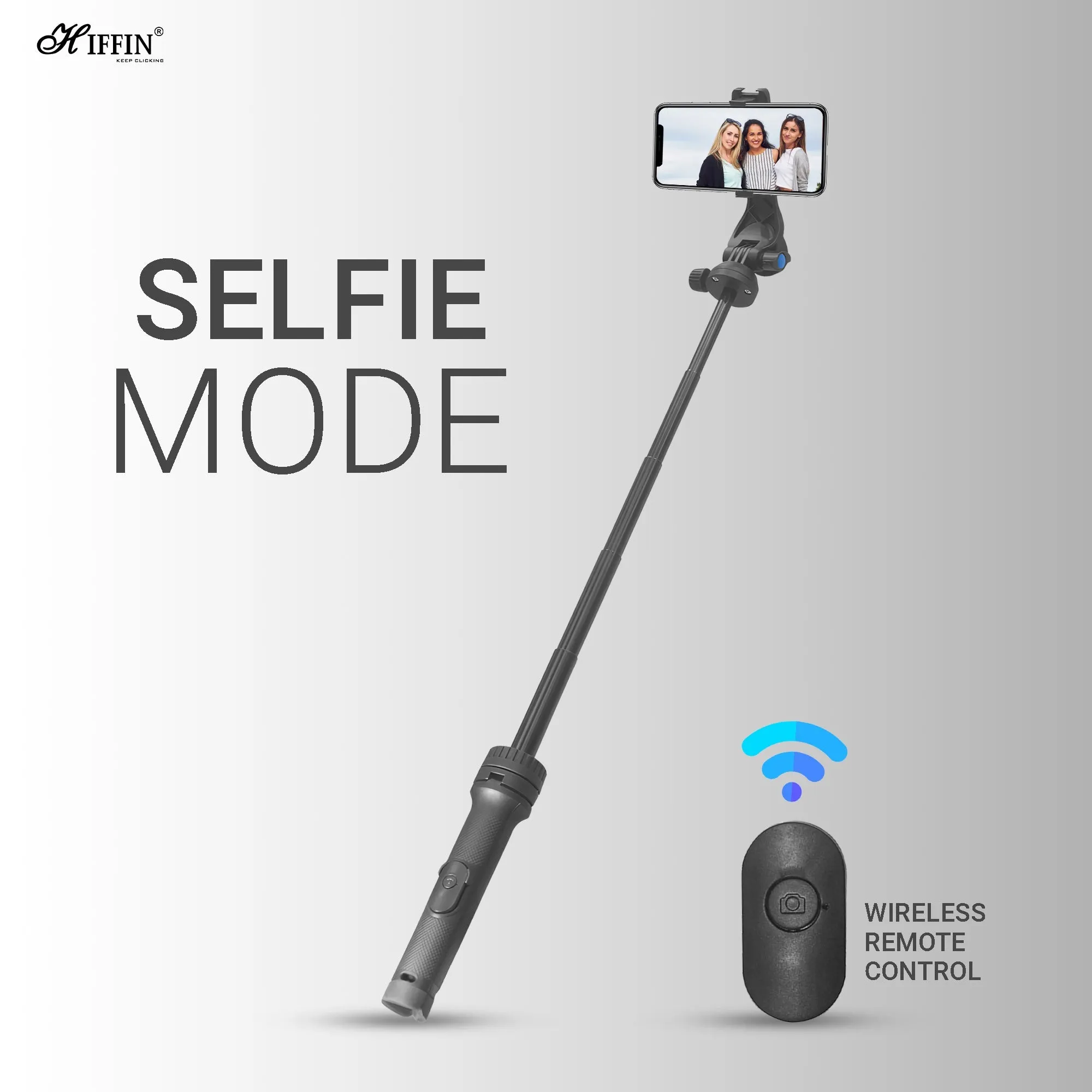 HTR-34 Selfie Stick Tripod, 29 inch with Wireless Remote, Portable Travel Tripod Stand Compatible with Smartphones & Cameras for Vlogging