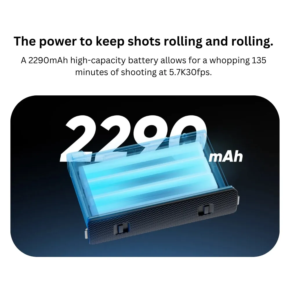 Insta360 X4 Battery 2290mAh with 135 Minutes of Continuous 5.7K30fps Video Recording for Action Camera CINSBBMA
